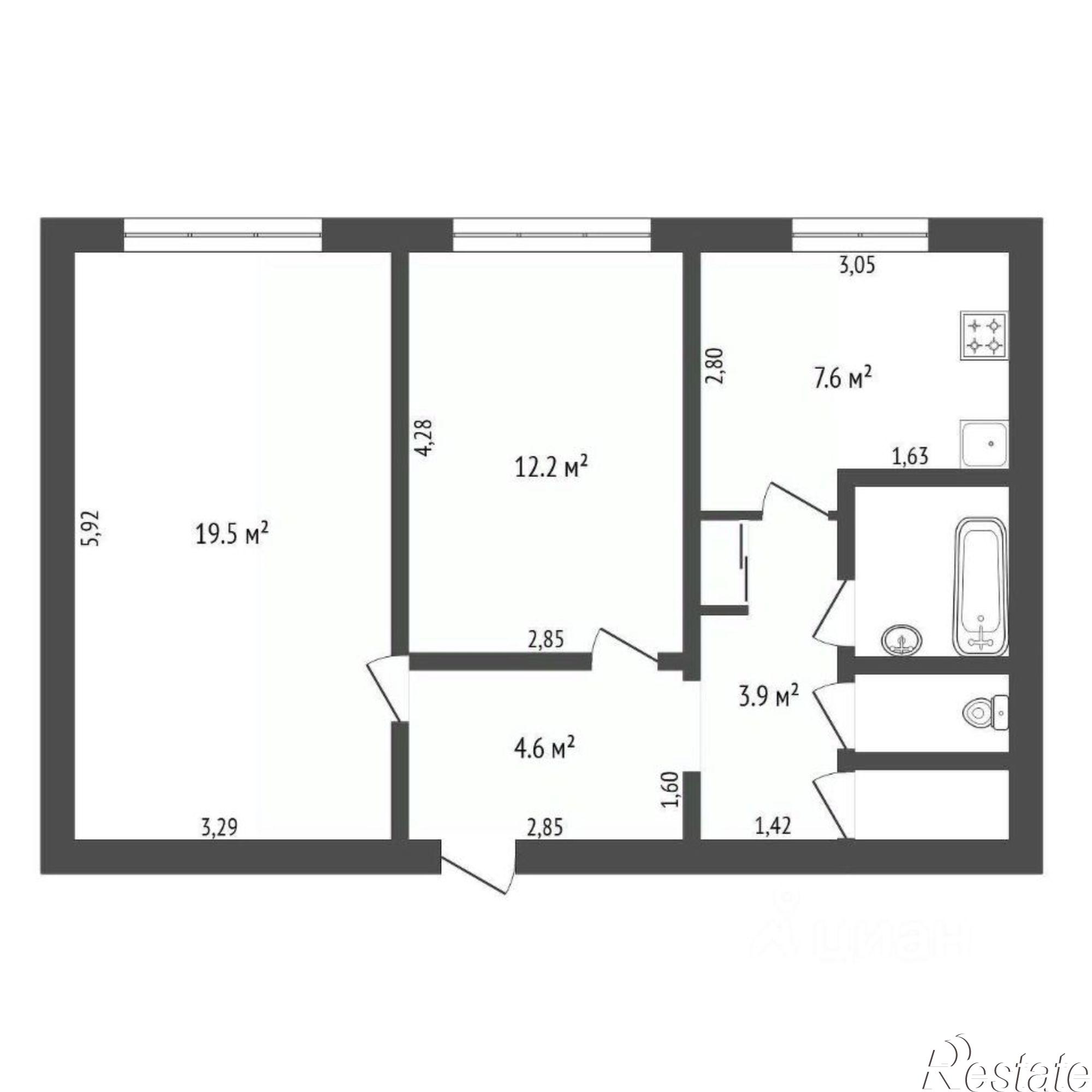 Купить квартиру за 5 700 000 рублей на улица Чайковского, 26