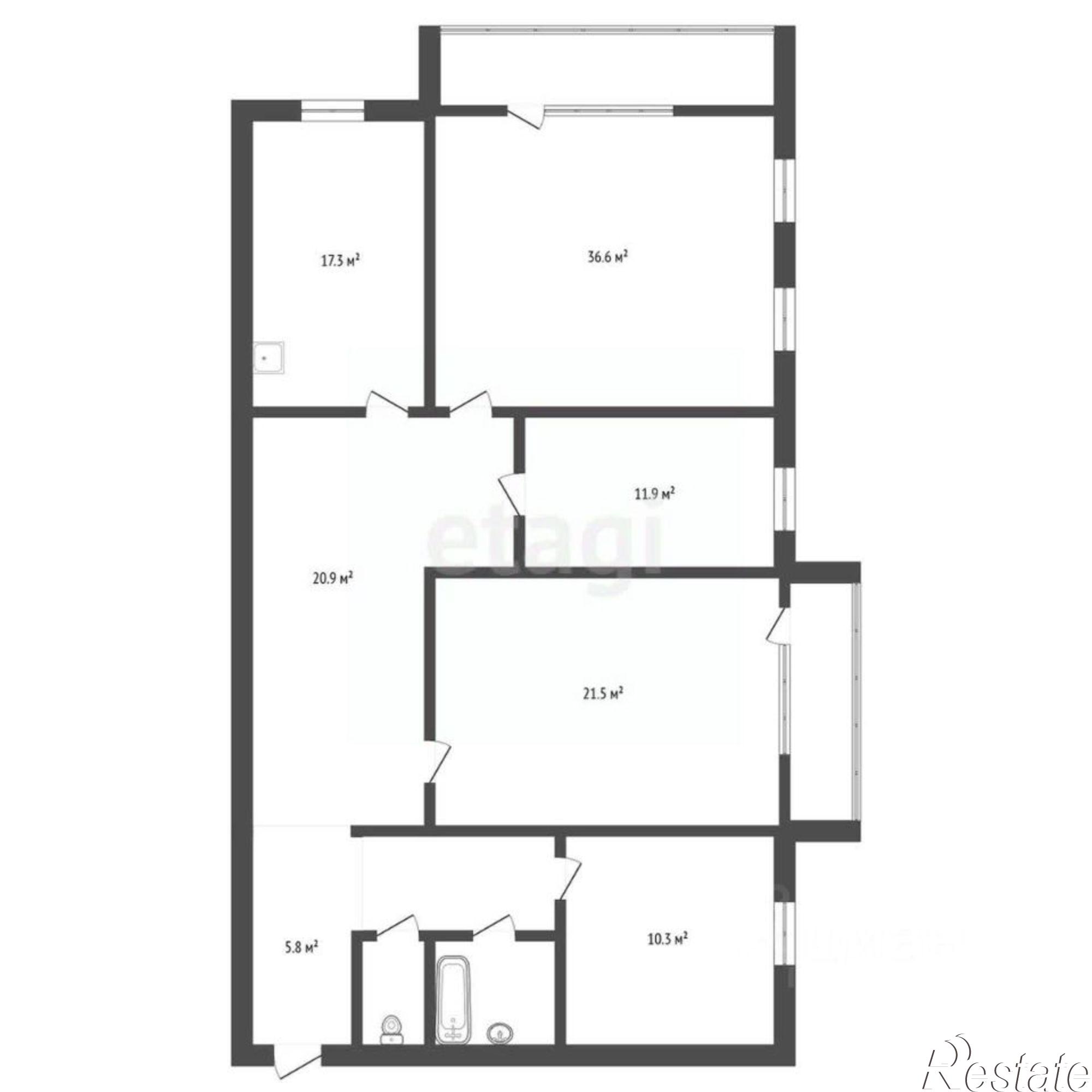 Купить квартиру за 9 500 000 рублей на улица Горького, 136