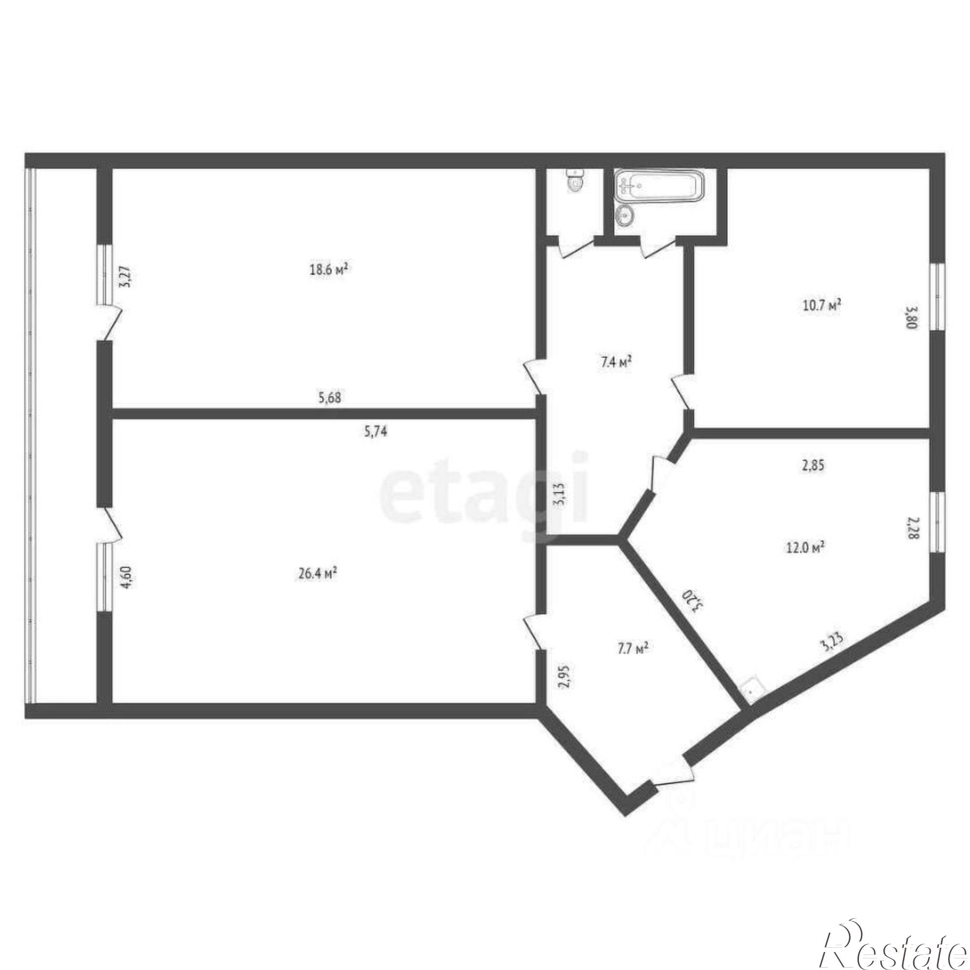 Купить квартиру за 15 000 000 рублей на Театральная улица, 1