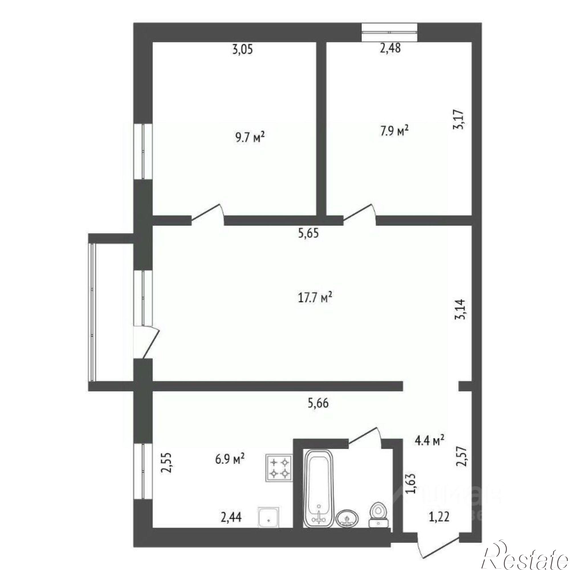 Купить квартиру за 7 000 000 рублей на улица Фрунзе, 63