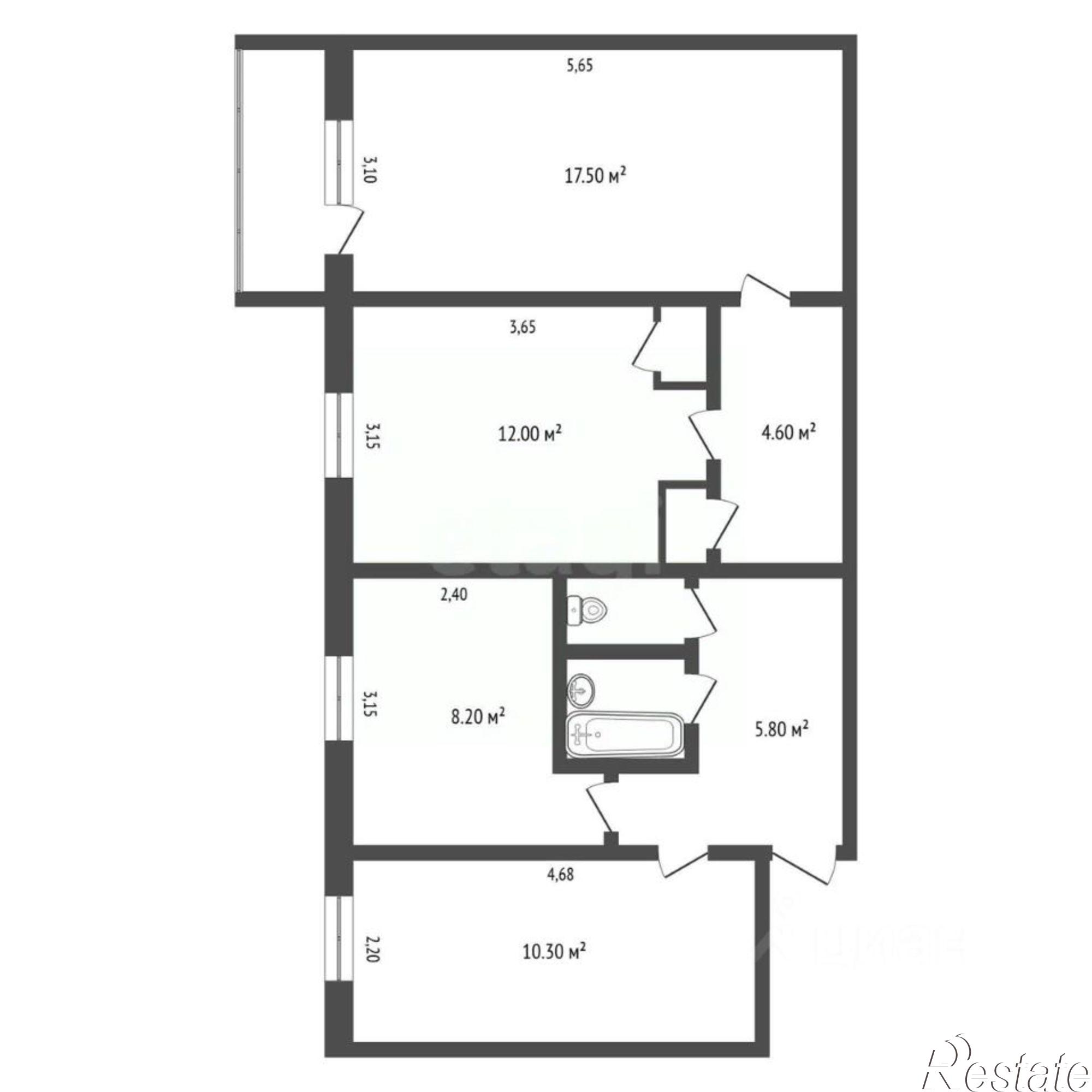 Купить квартиру за 7 200 000 рублей на улица Дьяченко, 2Г