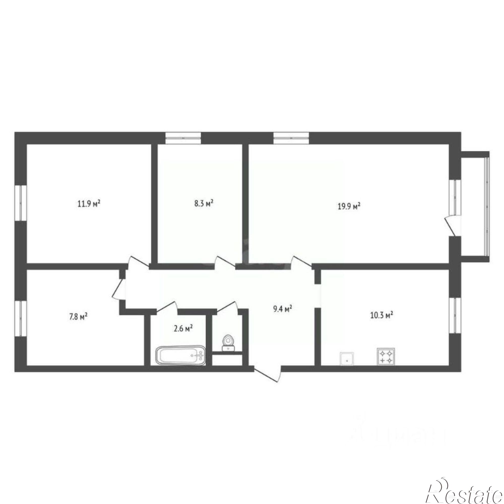 Купить квартиру за 6 500 000 рублей на Мясокомбинат посёлок, Л2