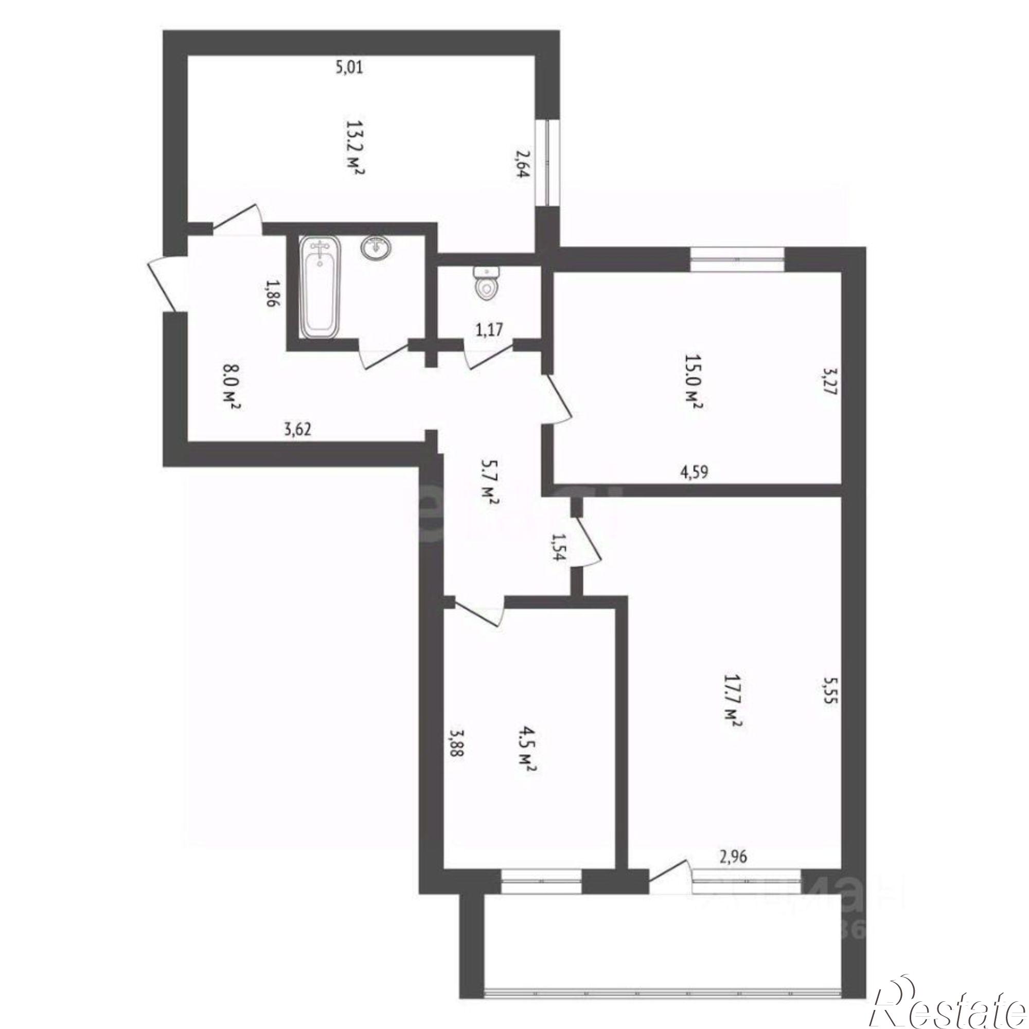 Купить квартиру за 9 000 000 рублей на улица Пушкина, 66