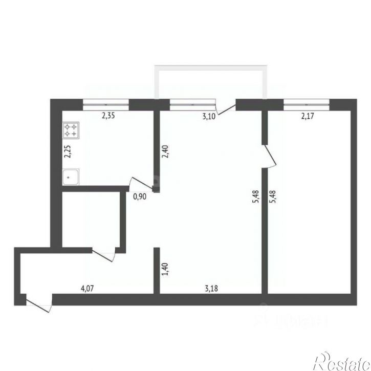 2-комн квартира