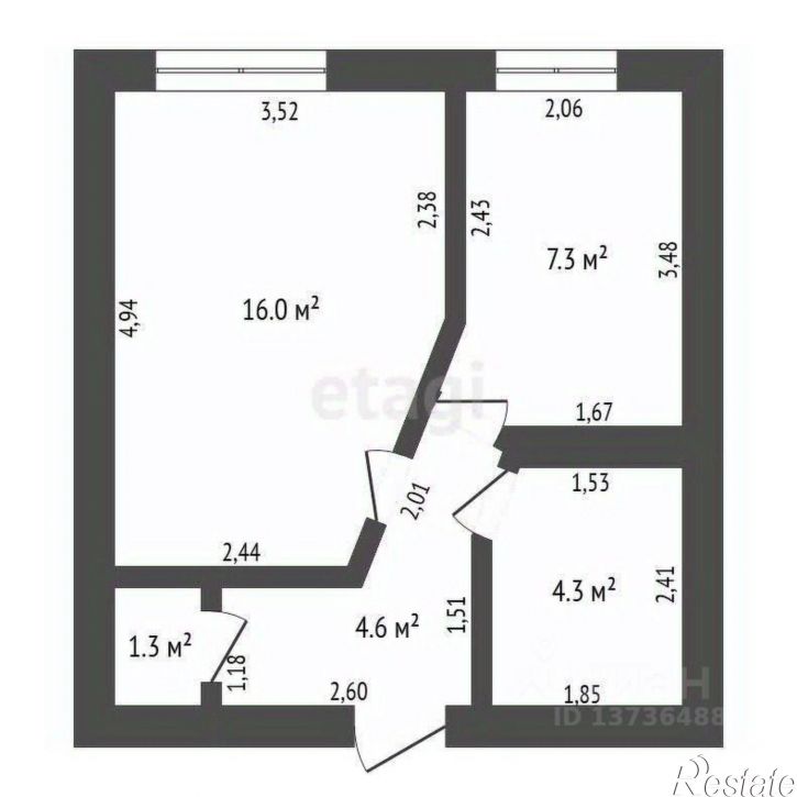 1-комн квартира