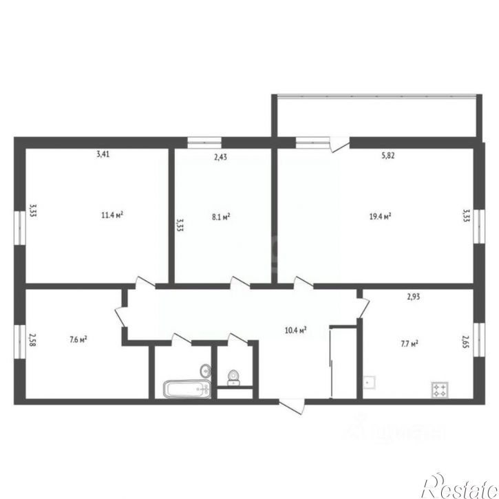 4-комн квартира