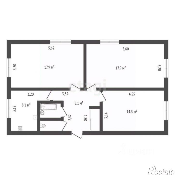 3-комн квартира Трудовая улица, 49,  д. 49