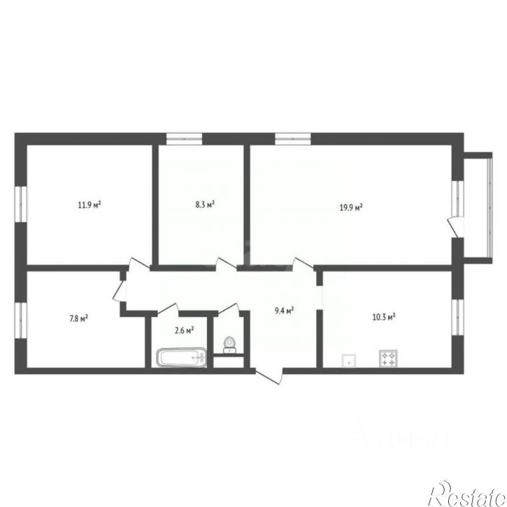 4-комн квартира Мясокомбинат посёлок, Л2,  д. Л2
