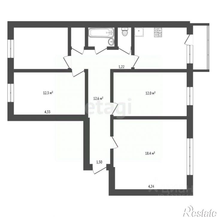 4-комн квартира улица Мухина, 31,  д. 31