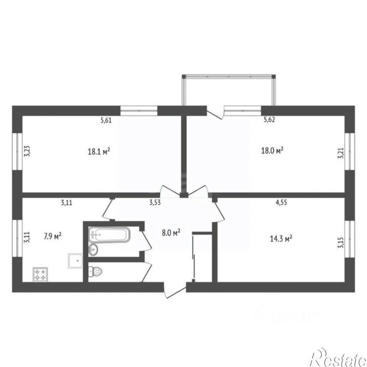 3-комн квартира Трудовая улица, 49,  д. 49