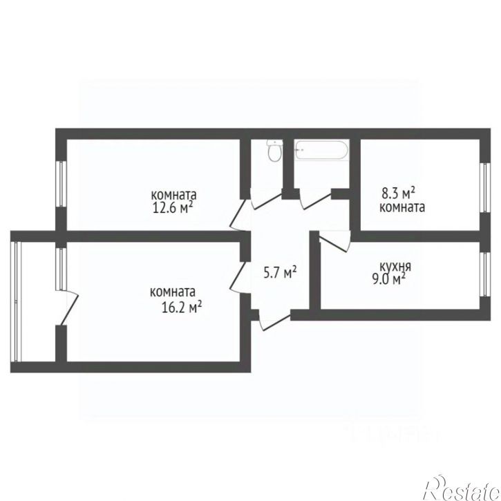 3-комн квартира