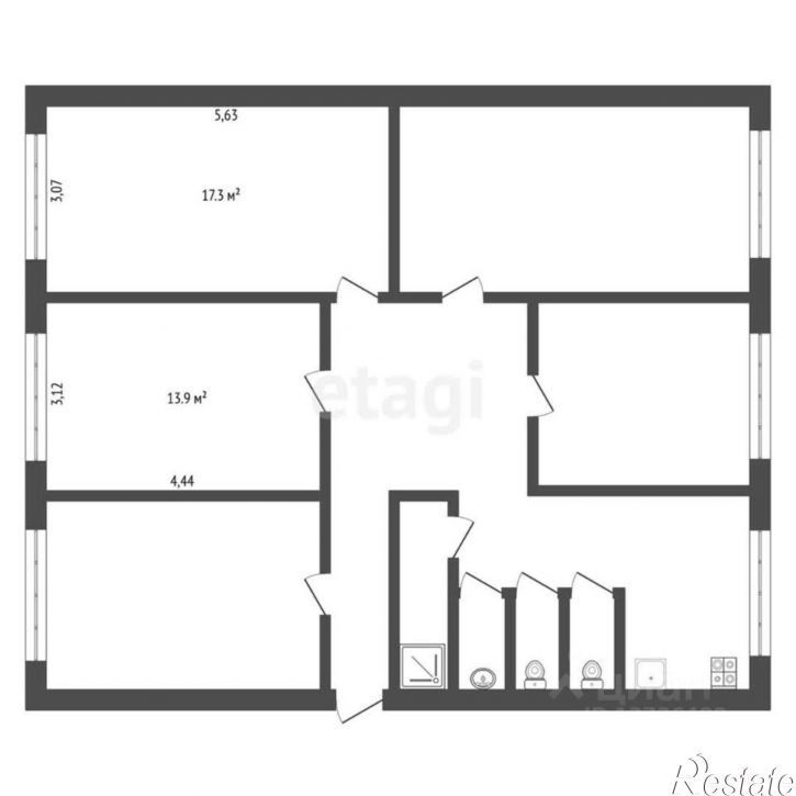 2-комн квартира