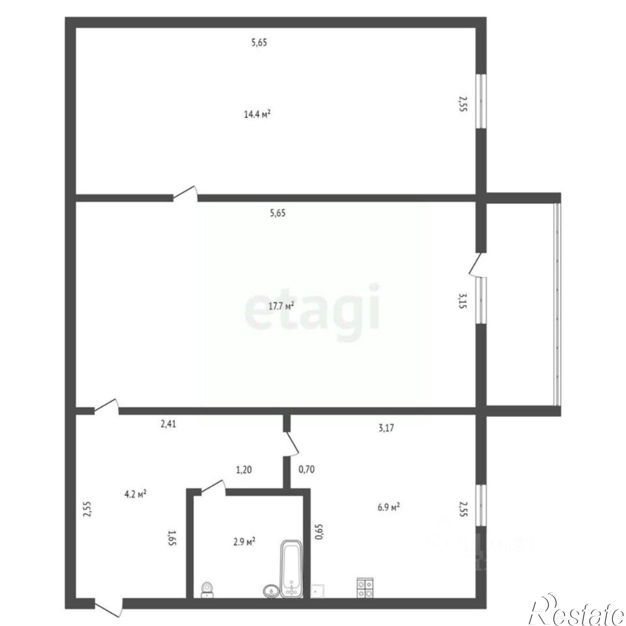 Купить квартиру за 5 300 000 рублей на улица Чайковского, 207/13