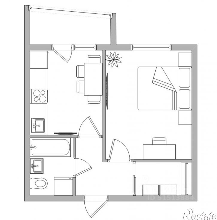 1-комн квартира Заводская улица, 2/4,  д. 2/4