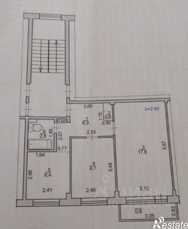 2-комн квартира Колхозный переулок, 1,  д. 1