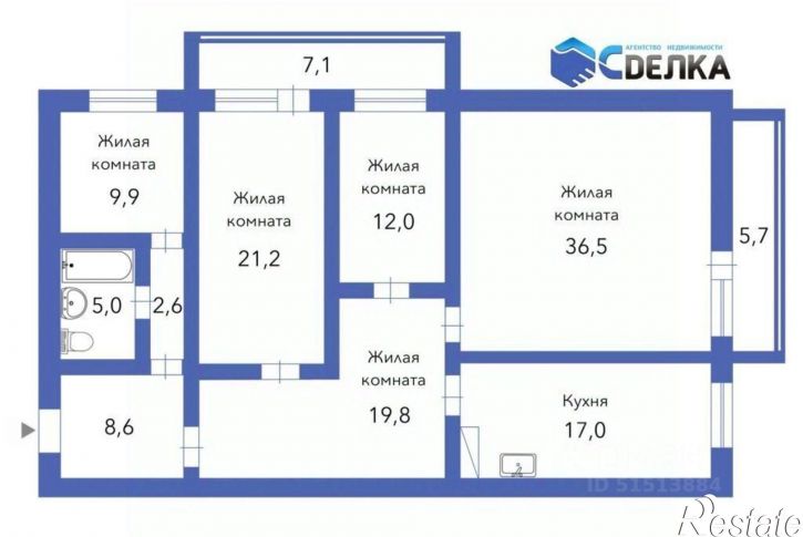 4-комн квартира улица Горького, 136,  д. 136