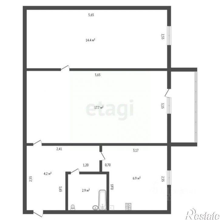 2-комн квартира улица Чайковского, 207/13,  д. 207/13