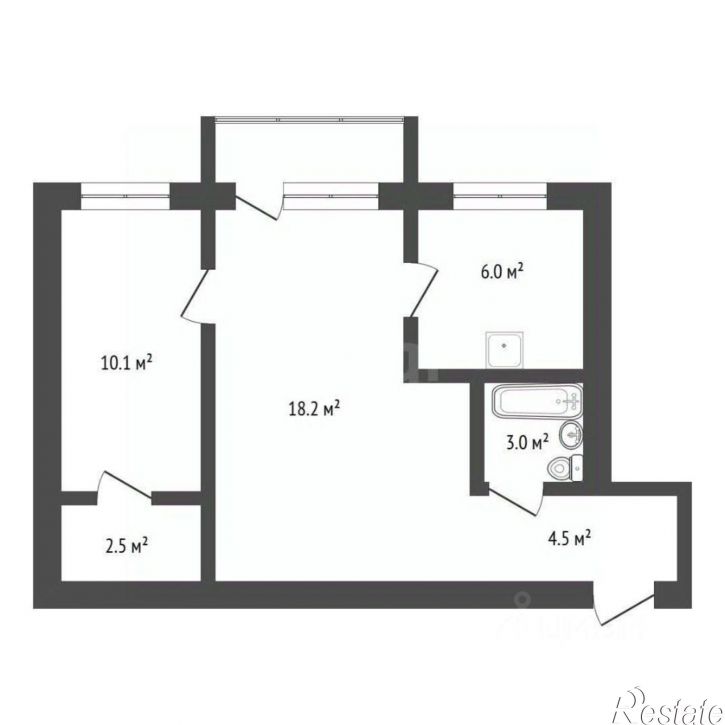 2-комн квартира