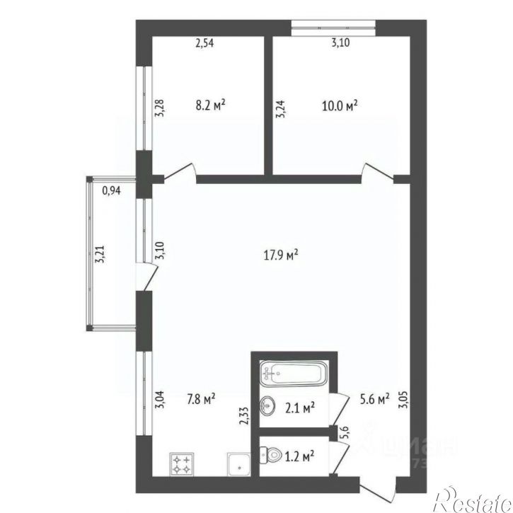 3-комн квартира Чудиновский переулок, 13,  д. 13