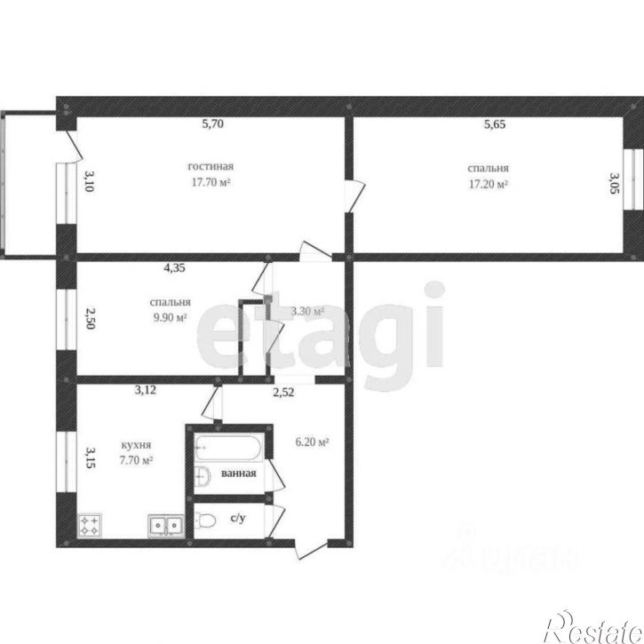 3-комн квартира Театральная улица, 5,  д. 5