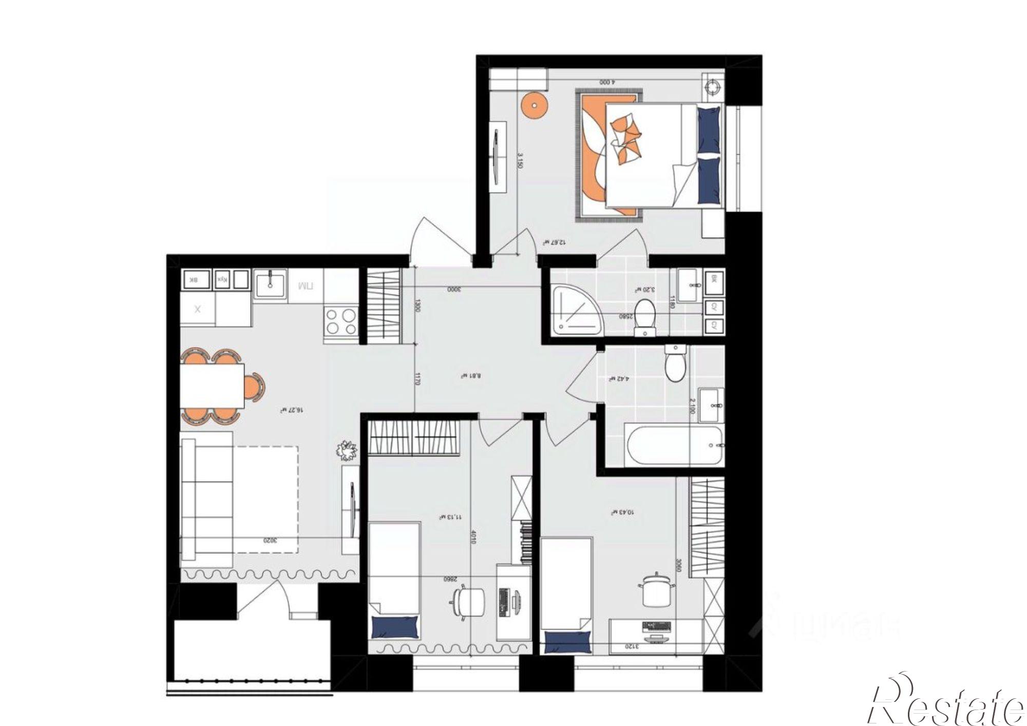 Купить квартиру за 14 900 000 рублей на Краснофлотская улица, 180