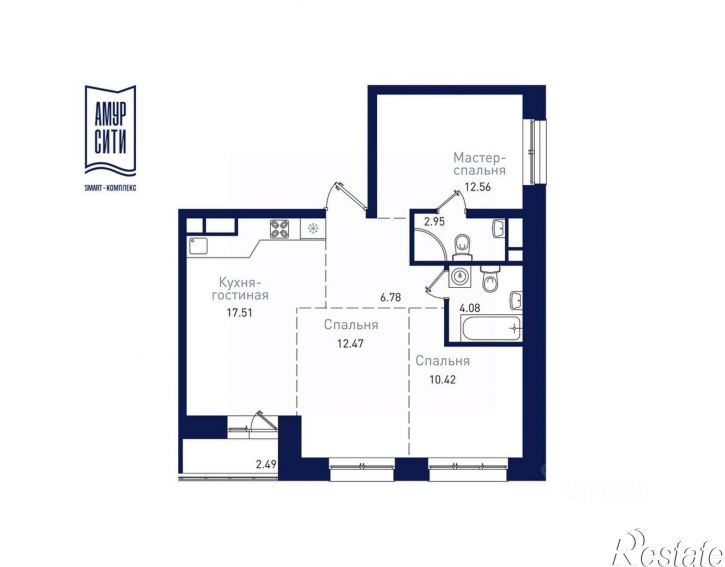 3-комн квартира в новом доме Краснофлотская улица, 180,  д. 180