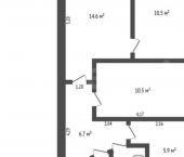 3-комн, 51кв м, этаж 2/5 Южный переулок, 1/5