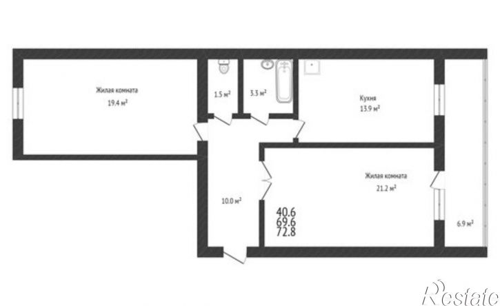 2-комн квартира в новом доме Заводская улица, 2/4,  д. 2/4