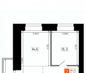 2-комн, 51 кв м, этаж 8/9 Литейная улица, 43