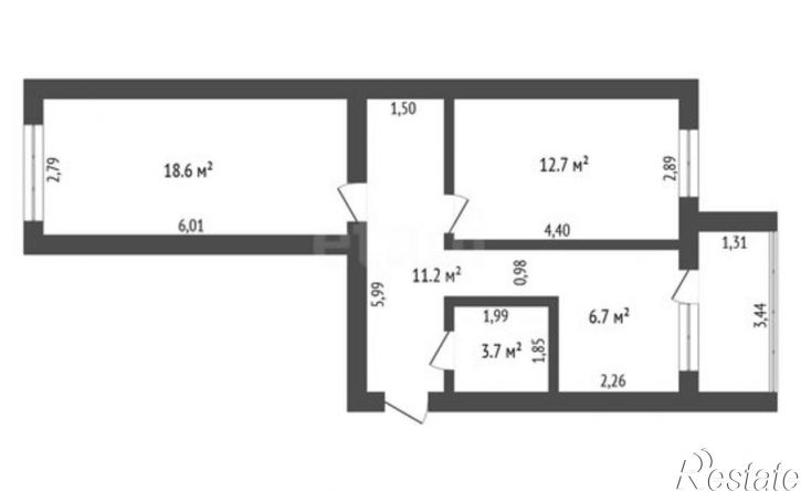 2-комн квартира Октябрьская улица, 213/1,  д. 213/1