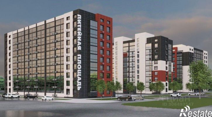 2-комн квартира в новом доме Литейная улица, 43,  д. 43