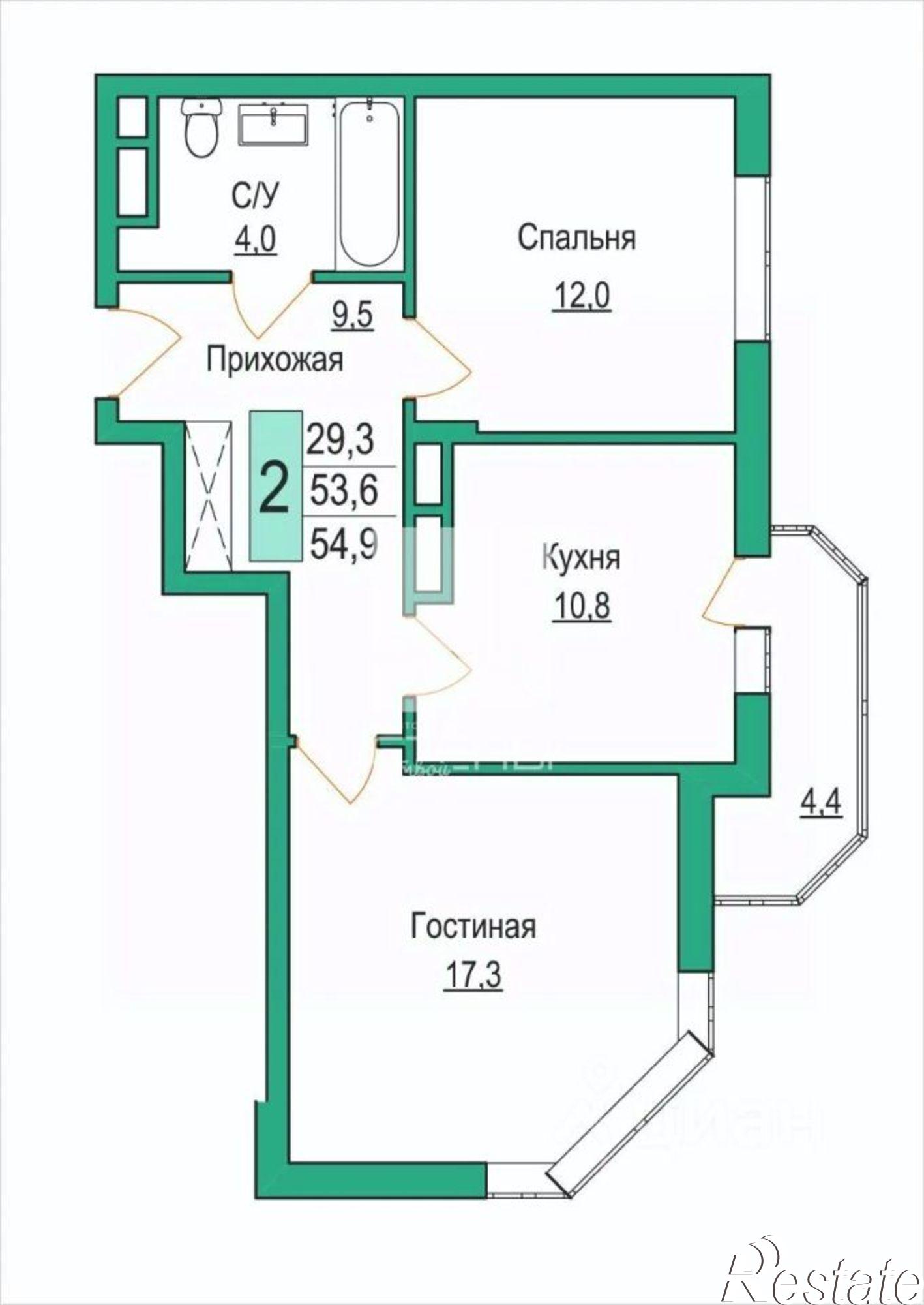 Купить квартиру за 10 450 000 рублей на улица Василенко, 3