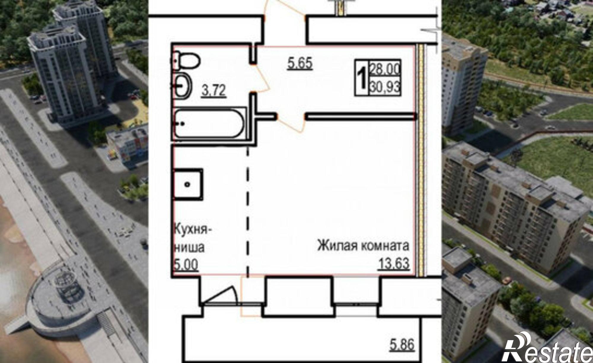 Купить квартиру за 5 103 450 рублей на Заводская улица, 4