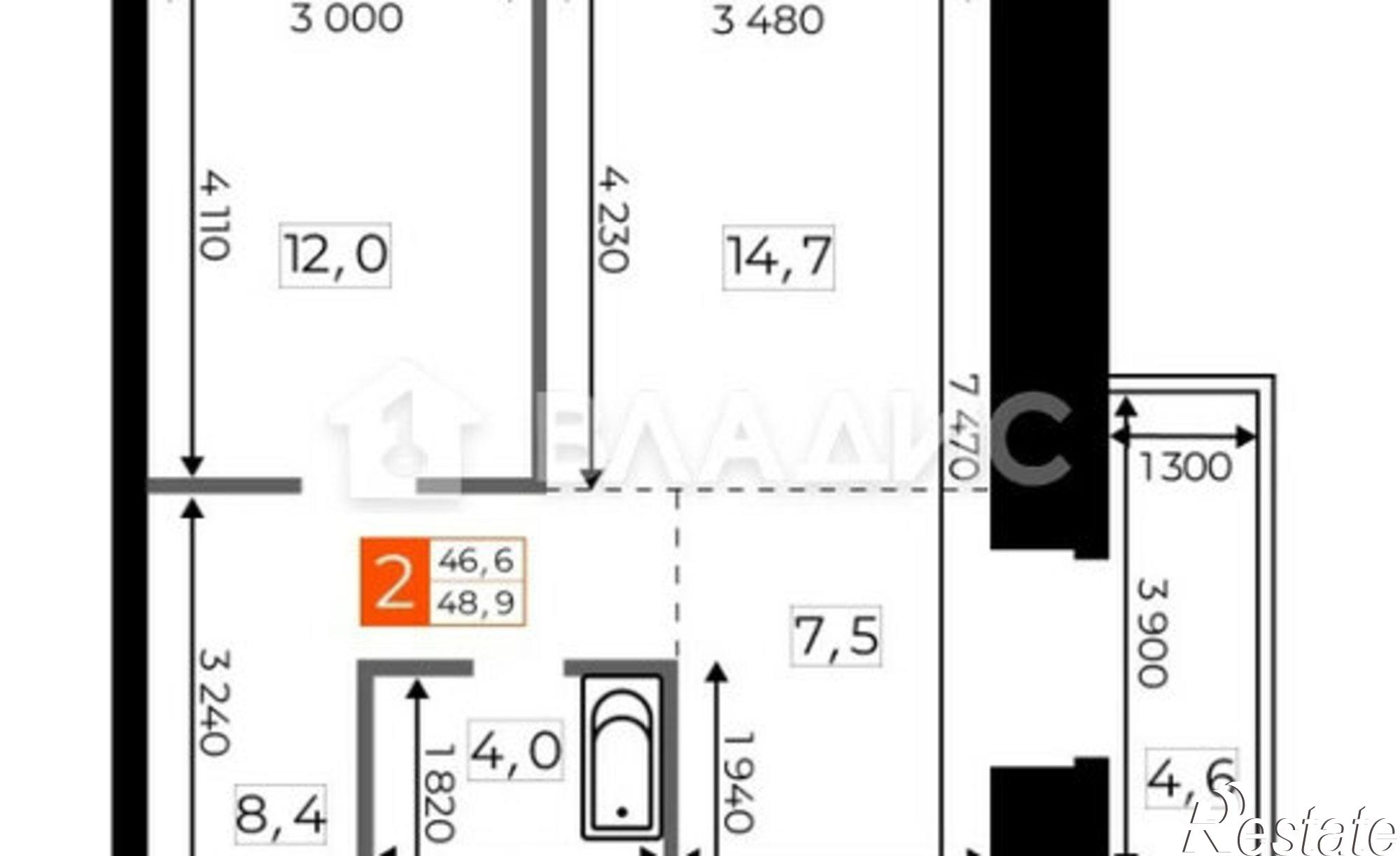 Купить квартиру за 9 600 000 рублей на Литейная улица, 48