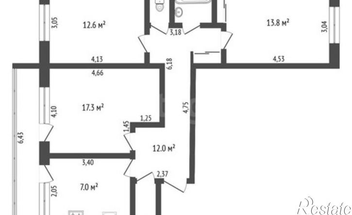 3-комн квартира улица Горького, 235,  д. 235
