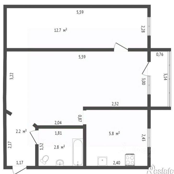 2-комн квартира Пионерская улица, 112,  д. 112