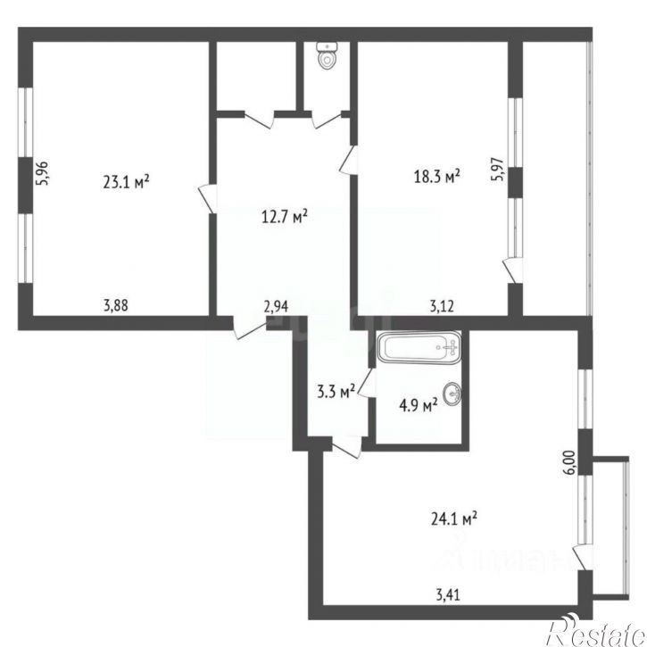 3-комн квартира Амурская улица, 34,  д. 34