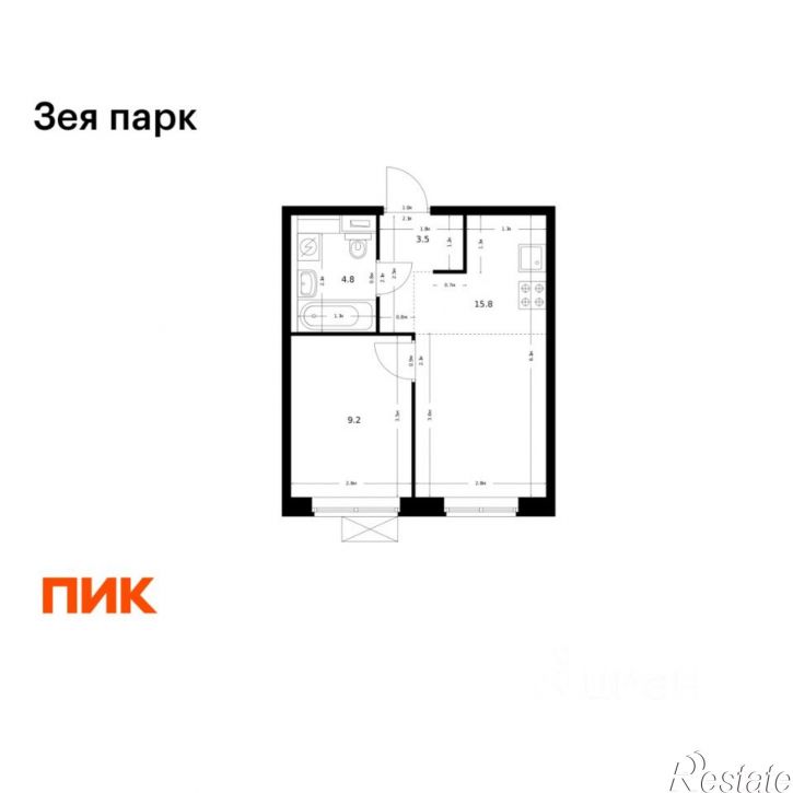 1-комн квартира в новом доме улица 50 лет Октября, 263,  д. 263