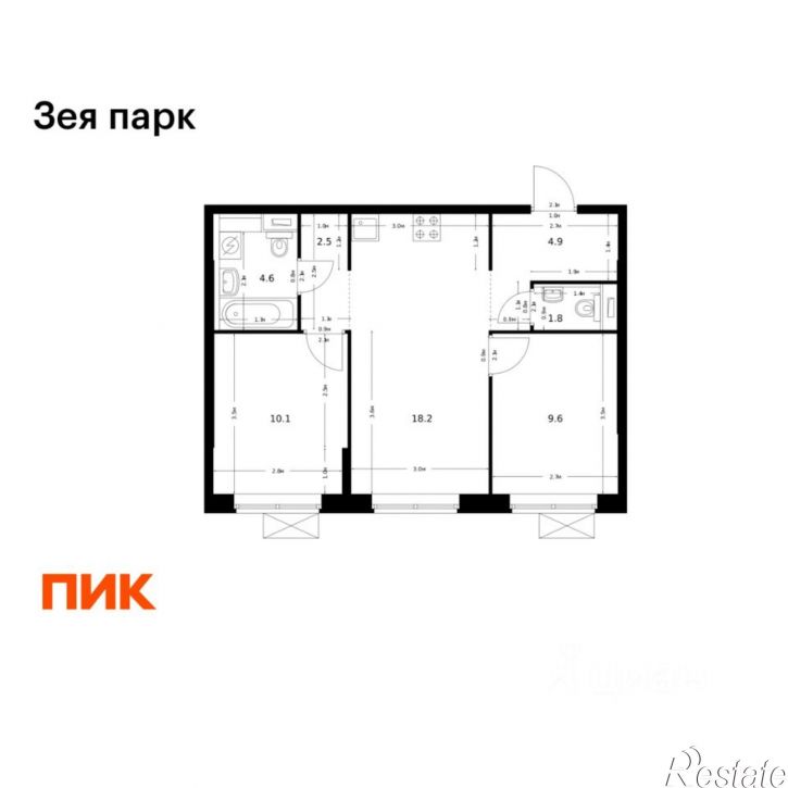 2-комн квартира в новом доме улица 50 лет Октября, 263,  д. 263