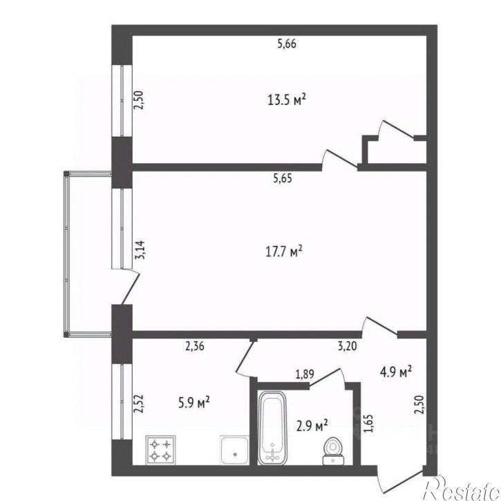2-комн квартира улица Чайковского, 207/11,  д. 207/11