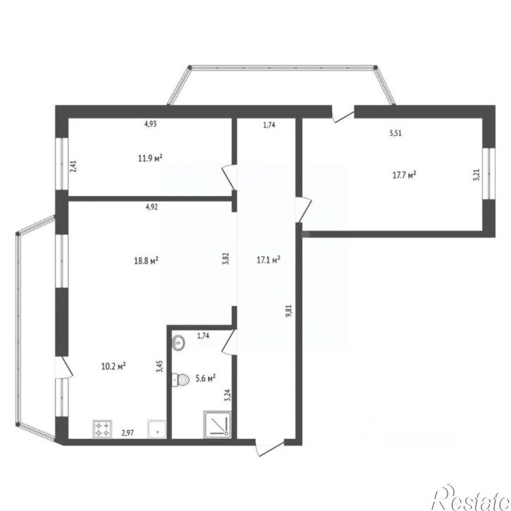 3-комн квартира ул Красноармейская, 77,  д. 77