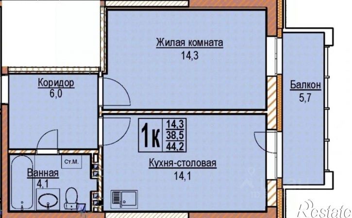 1-комн квартира Заводская улица, 2/3,  д. 2/3