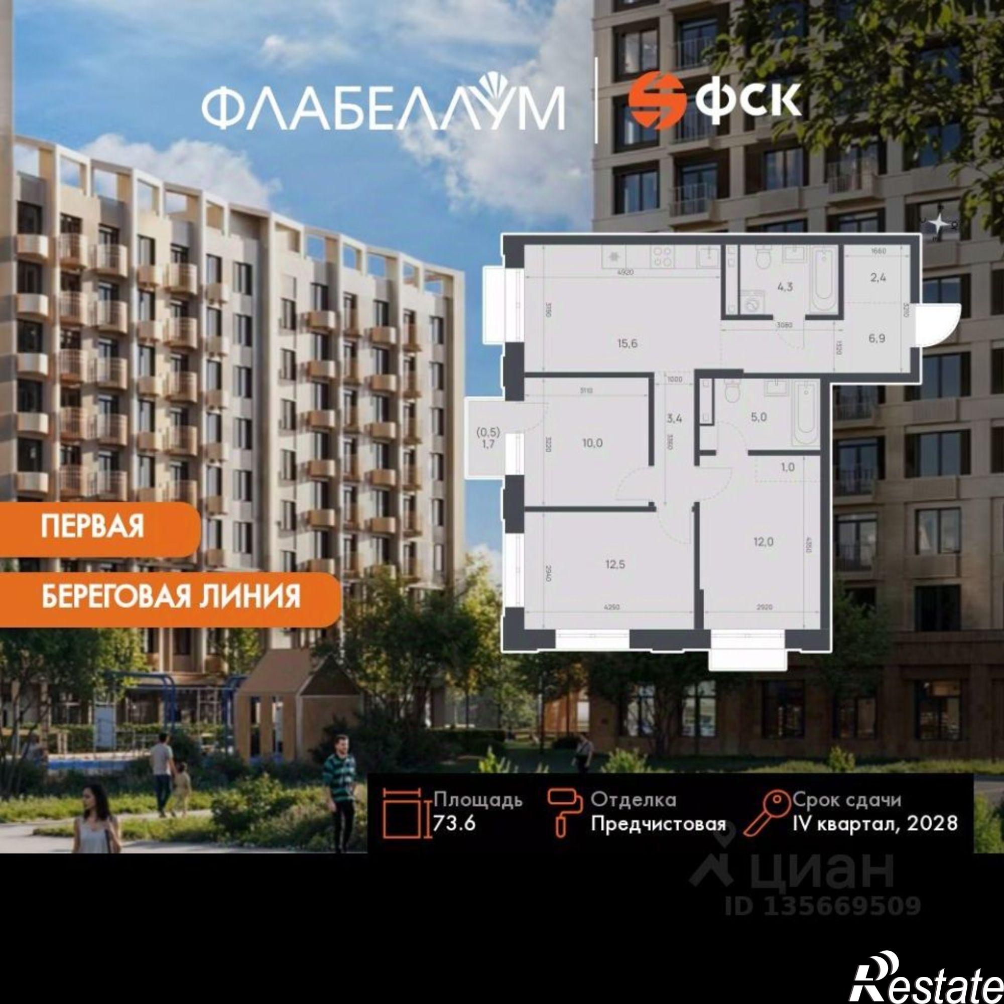 Купить квартиру за 14 530 500 рублей на улица Чехова, 2