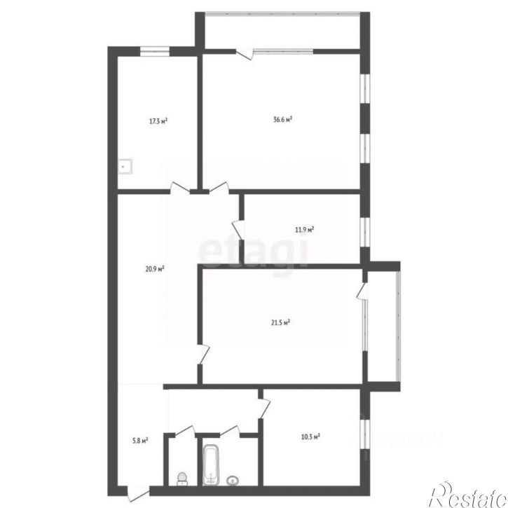 4-комн квартира улица Горького, 136,  д. 136