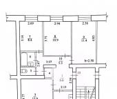 4-комн, 72кв м, этаж 2/5 улица Калинина, 110/4