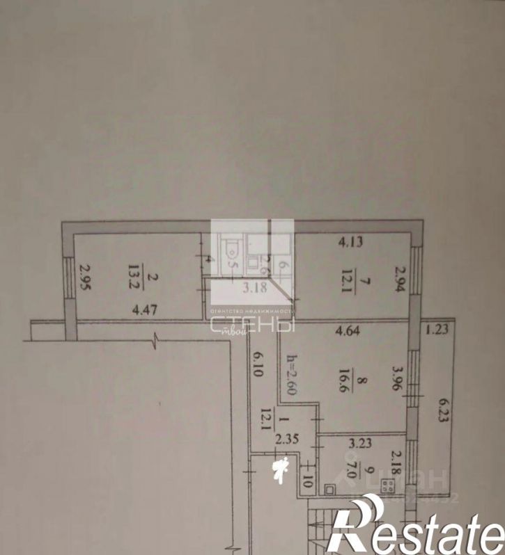 3-комн квартира Институтская улица, 3/3,  д. 3/3