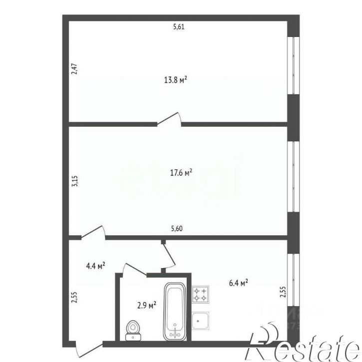 2-комн квартира улица Чайковского, 20,  д. 20