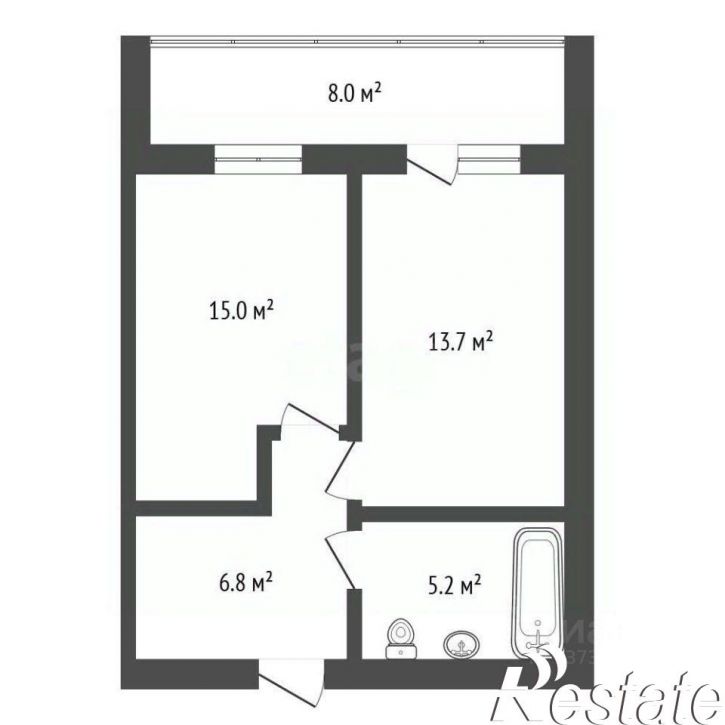 1-комн квартира Партизанская улица, 64/2,  д. 64/2