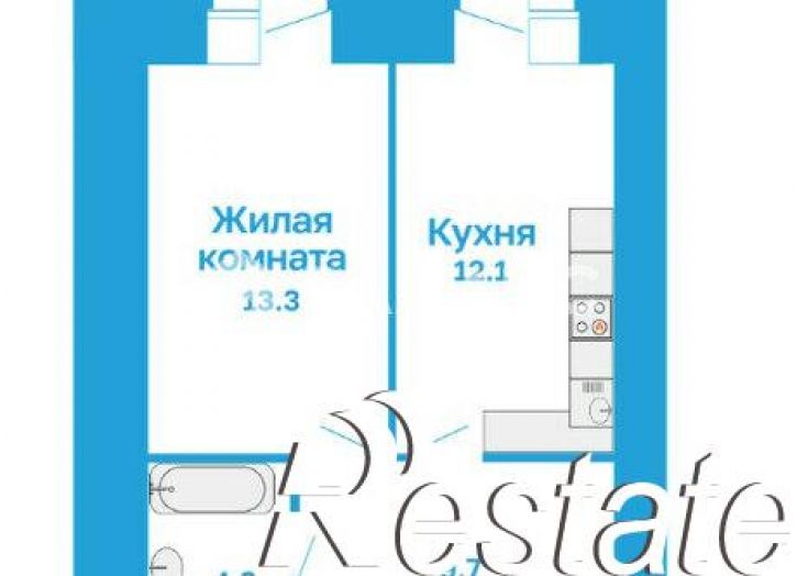 1-комн квартира улица Чехова, 2,  д. 2